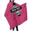 Custom Waterproof Barber Cape Hairdresser Cape, Add Your Photo Text Personalized Red Barber Shop Salon Cape for Men, Customized Hair Cutting Cape for Home Salon Barbershop view 2