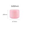 100ml Pink Cosmetic Pot Container Empty Refillable Plastic Round Pot Face Cream Lotion DIY Cosmetics and Storage Jars Container (Pack of 30), Yellow,Pink view 3