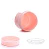 100ml Pink Cosmetic Pot Container Empty Refillable Plastic Round Pot Face Cream Lotion DIY Cosmetics and Storage Jars Container (Pack of 30), Yellow,Pink view 4