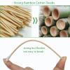 500 Count Long Cotton Swabs - 6 Inch Bamboo Cotton Swabs - Biodegradable Tips Applicators for Cleaning, Makeup, Pets Care (In Storage Case) view 2