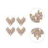 FOMIYES 4pcs Loving Heart Nail Art Decorations Sparkling Fingernail Accessories for Women Creative Manicure Tools Heart-Shaped Nail Gems and Charms view 4