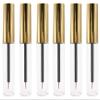 10ML Empty Plastic Eyeliner Container Clear Multi-functional Acrylic Eyelashes Mascara Tube with Gold Cap Refillable Liquid Storage Holder Bottle for DIY Eyelash Growth Oil, Eye Gloss Liquid, 6 Pack view 1