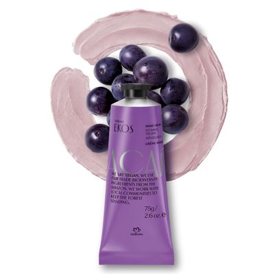 Natura - Ekos Aa Hand Cream - Anti-Dullness Hand Balm - Recharge the Skin - Fast Absorption - Skin Moisturizer - Vegan Skin Care - Brazilian Beauty Secrets - Self Care & Body Care - 2.6oz (75g)