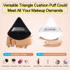 6 Pieces Soft Triangle Powder Puff Face Makeup Velour for Loose Powder Mineral Powder Body Powder Wet Dry Cosmetic Foundation Sponge Makeup Tool view 2