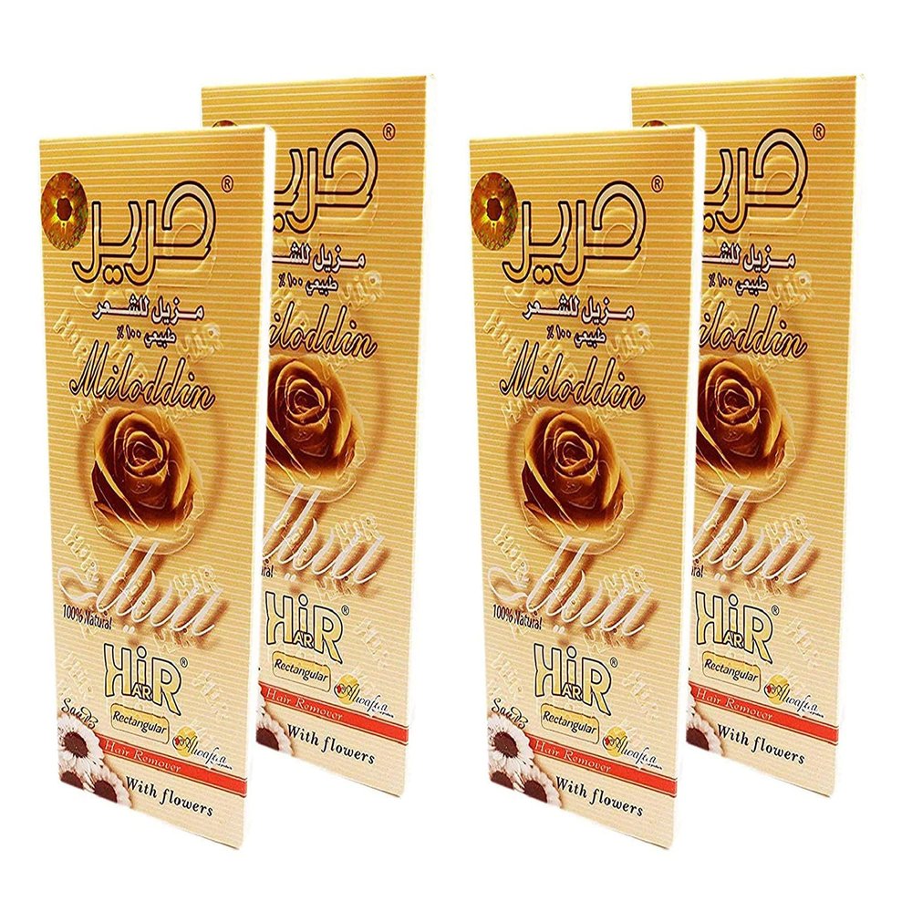 Harir Sweet Packets Hair Removal | Wax Waxing Sugar Sugaring Paste |100% Natural For All Body Parts Types Underarms Face Easy to Prepare 4 Packs x 400 gm Total 14 oz