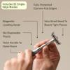 Leaf Shave | Leaf Thorn Razor, All-Metal Single Blade Razor for Men & Women, Fixed Head with Magnetic Load Assist, Includes 5 Stainless Steel Blades, Face Shaving and Coarser Hair - Chrome view 2
