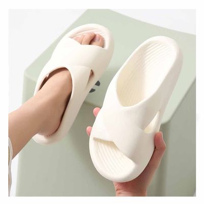 GHYUB Flip Flop Slippers WomenQuick Drying House Slides Spa Massage EVA Thick Cushion Sandals Shower Bath Pool Gym Indoor & Outdoor (Color : White, Size : EUR40-41)