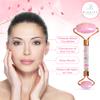 Bighiza Jade Roller and Gua Sha Face Roller Tool Set, Rose Quartz Roller with Real Flower Handle, Anti Aging, Noiseless, Relax Relieve Fine Lines and Wrinkles for Face, Eyes, Neck, Muscle Relaxing view 4