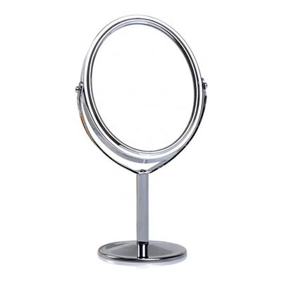 360  Rotation Makeup Mirrors Double-Sided Mirror with 2 Magnifying Glass Portable Vanity Mirror Desktop Grooming Cosmetic Mirror (Size : Oval)