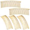 5 Pieces Hair Clip Combs Metal Wire Hair Combs Wire Twist Bridal Wedding Veil Combs (Golden,30 Teeth) view 1