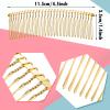 5 Pieces Hair Clip Combs Metal Wire Hair Combs Wire Twist Bridal Wedding Veil Combs (Golden,30 Teeth) view 3