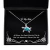 Fun Wife, All Women are Created Equal but Only The Finest are Married to a Personal Care, Christmas Opal Turtle Necklace for Wife view 1
