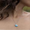 Fun Wife, All Women are Created Equal but Only The Finest are Married to a Personal Care, Christmas Opal Turtle Necklace for Wife view 3