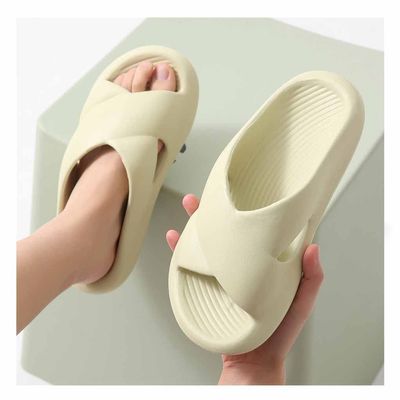 GHYUB Flip Flop Slippers WomenQuick Drying House Slides Spa Massage EVA Thick Cushion Sandals Shower Bath Pool Gym Indoor & Outdoor (Color : Light Green, Size : EUR 38-39)