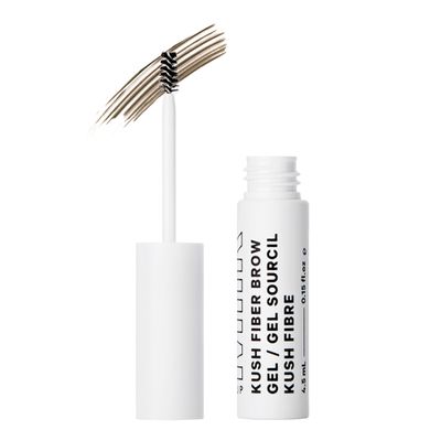 Milk Makeup KUSH Fiber Brow Gel Tinted Gel Fluffs, Fills + Holds Eyebrows for a Fuller, Natural Look Conditioning, Vegan Formula Herb (Medium Brown), 0.15 oz