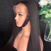 HAOKE Hair Italian Yaki Silk Base Top 13x4 Lace Front Wig Pre Plucked Brazilian Remy Lace Human Hair Kinky Straight Wigs for Black Women 180 Density (8,Black) view 3