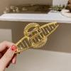 1PC Large Metal Rhinestones Hair Claw Clips for Women 4.5 Inch Imitation Pearl Golden Hair Claw Clips Strong Hairpins Hair Crab Claws view 4