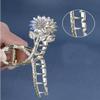 1PC Women Lady Large Sunflower Metal Hair Claw Clips Daisy Hair Claw Clips Rhinestone Hair Jaw Clips Hair Catch Barrette Hair Accessories view 3