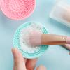 Beaupretty 3pcs Makeup Brush Cleaner Mat Silicone Scrubber Pads for Efficient Cleaning of Brushes Sponges Makeup Tools Colors view 3