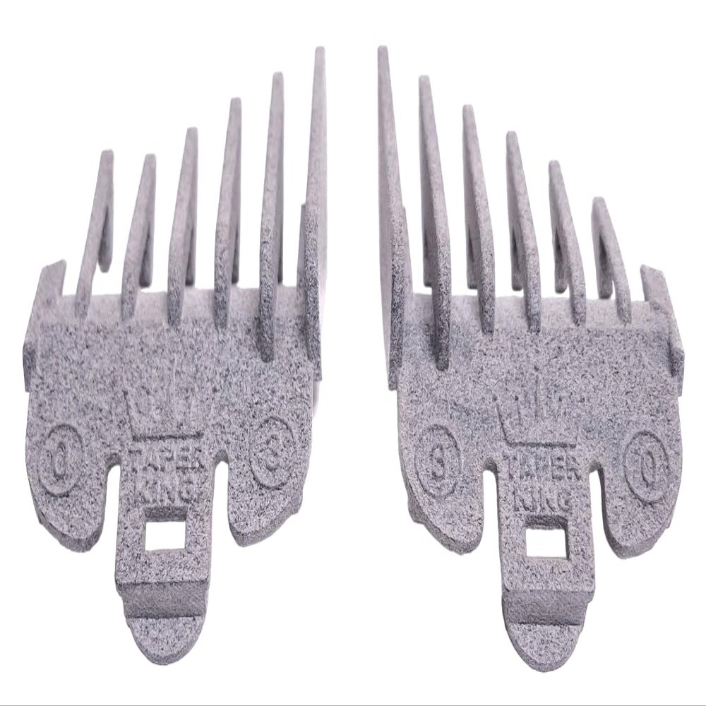 Taper King Clipper Guide Combs - Fool Proof Tapers & Fades at Home! Granite (#0 to #3) - Compatible with Wahl/Conair Clippers!