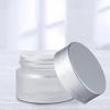 SOLUSTRE 10pcs Frosted Glass Cream Bottles Cosmetic Containers for Ointments Lotions Creams Travel-friendly Design for Dispensing Each view 2