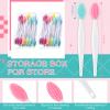 100 Pieces Lip Scrub Brushes Double Sided Silicone Exfoliating Lip Brush with Container Soft Silicone Face Lips Cleaning Tool Scrubber for Plump Smoother Appearance Multi Colored view 3