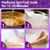 nbc BeautiLab Pedicure Foot Soak, Foot Spa Soak, Pedicure Kit, Bubble Foot Bath for Tired & Dry Cracked Feet 16 Packs A Box, Lavender view 2