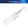 Heyiarbeit 2pcs 7-Inch Lenght Stainless Steel Straight Blunt Tweezers with Serrated Tip Daily Garden Tool view 2