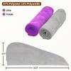 NEXCOVER Hair Towel Microfiber, 2 Pack Grey Purple 9.8 inch X 25.5 inch Hair Wrap,Ultra Absorbent Hair Turbans,Fast Drying Head Towels for Women Wet Hair,Long,Curly,Thick,Frizzy Hair view 4