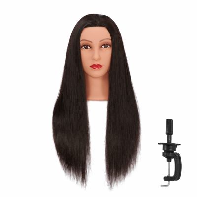 Headfix 26"-28" Long Hair Mannequin Synthetic Fiber Hairdresser Practice Styling Training Cosmetology Manikin Doll With Clamp Stand (6F1919LB0220)