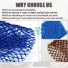 African Net Sponge, 2 Pieces Exfoliating Premium Nylon Bathing/Wash Net for Daily Back Body Scrub Scrubber Shower Net (Black, Blue)  view 3