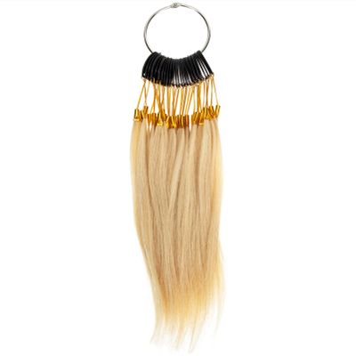 KALLORY 1set Straight Human Hair Color Rack for Testing Strands of Human Hair Extensions for Salon Practice and Display