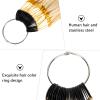 KALLORY 1set Straight Human Hair Color Rack for Testing Strands of Human Hair Extensions for Salon Practice and Display view 3
