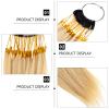 KALLORY 1set Straight Human Hair Color Rack for Testing Strands of Human Hair Extensions for Salon Practice and Display view 4