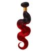 1B/Red Bundles Human Hair Body Wave  100% Unprocessed Brazilian Virgin Hair Extensions for Black Women, 3 bundles Body Wave T1B/Red 18,20,22inch view 2