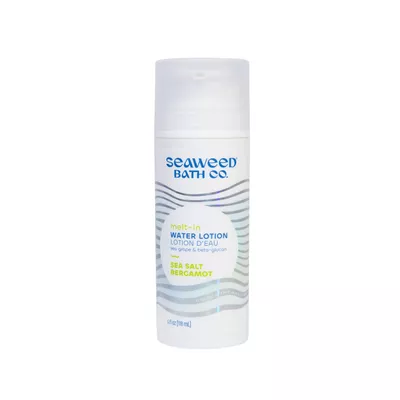 Seaweed Bath Co. Melt-In Water Lotion, Sea Salt Bergamot Scent, 4 Ounce, Sustainably Harvested Seaweed, Sea Grape, Beta-Glucan