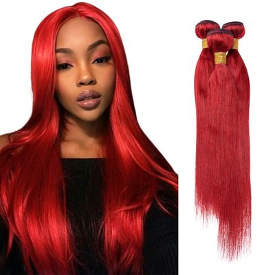 15A Brazilian Bundles Human Hair 100% Unprocessed Virgin Remi Human Hair Straight 3 bundles straight (Red, 20 22 24)