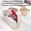 2pcc set PU Leather Cosmetic Bag for Women Minimalism Makeup Bag for Daily Use Portable Storage Purse Small Neat Cosmetic Pouch Water-resistant Toiletry Bag for Travel (Ivory White) view 3