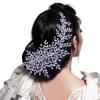 AMORARSI Crystal Wedding Hair Comb Bridal Hair Accessories Pearl and Rhinestone Bridal Side Combs for Women and Girls Silver view 3