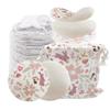 Handmade by AVO - Reusable Pads, Makeup Remover, Organic Cotton Rounds, Pads Facial Rounds Fabric Pouch Laundry Bag (Pink Rabbit) view 1