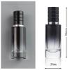30ML Glass Perfume Bottles Empty Gradient Black Spray Perfume Bottles with Black Screw Lid Refillable Portable Empty Square Perfume Atomizer Vials Refillable Cosmetic Containers for Perfume Essential Oils Liquids (4) view 2