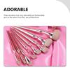 Beaupretty 9pcs Makeup Brush Electroplated Handles Stylish and Practical Beauty Tools for Women for Travel Home Use and Professional Application view 4