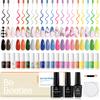 Beetles Gel Liner Nail Art Polish Set Pastel Gel Nail White Gold Red Glitter Neon French Tip Nails Polish Paint Swirl Built Thin Brush in Bottle Soak off Uv Lamp Nails Art Kit Gifts for Women view 1