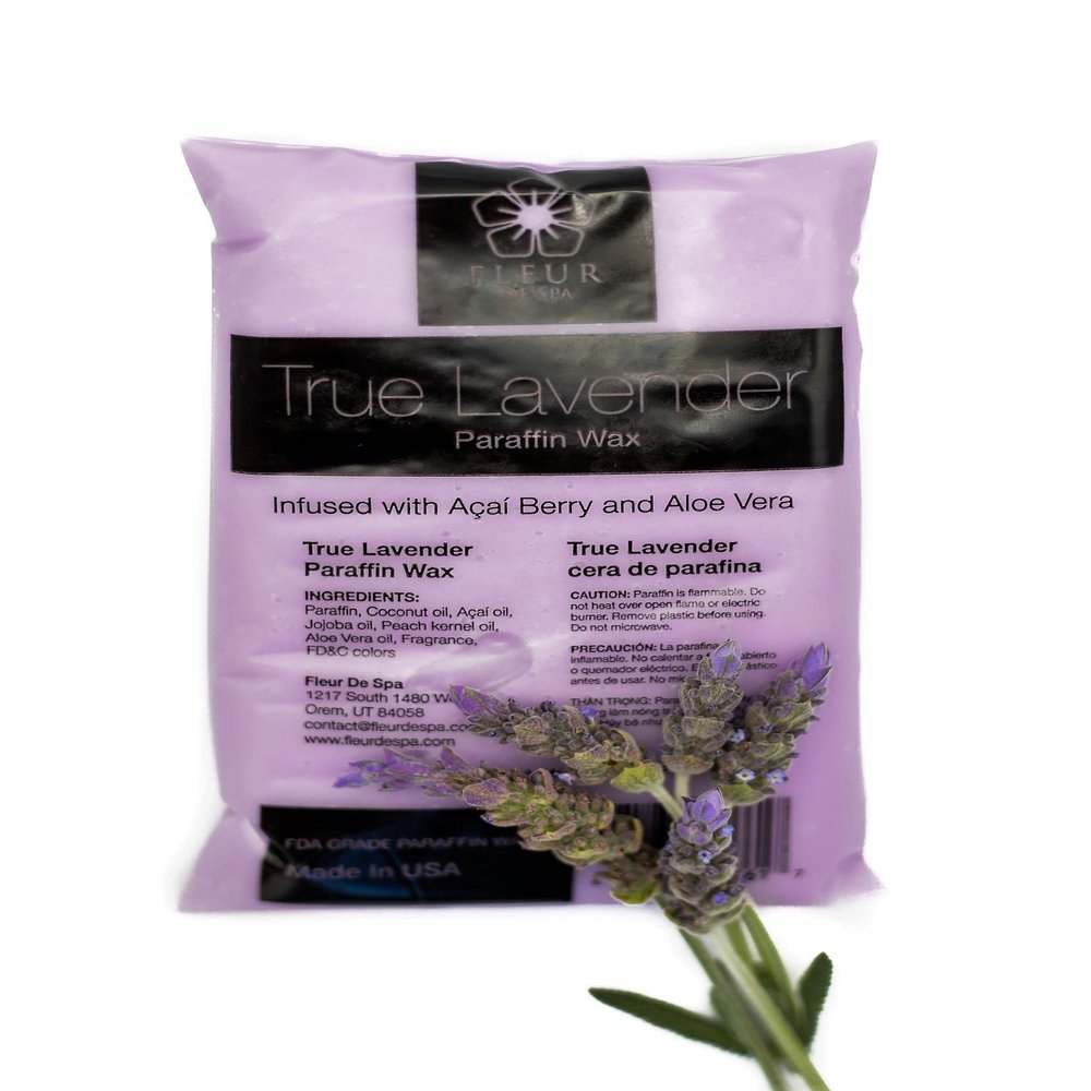 Paraffin Wax Refills 1lb by FLEUR DE SPA Made in USA Infused with Coconut & Jojoba Oils Moisturizing, Hydrating & Soothing for Hands, Feet & Body Spa & Home Use