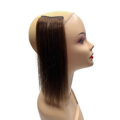 2pcs 100% Human Hair 10 inch Short Thick Hairpieces Adding Extra Hair Volume Clip in Hair Extensions for Thinning Hair Women and Men 2 packs Lot (10 inch, Brown)