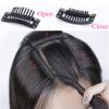2pcs 100% Human Hair 10 inch Short Thick Hairpieces Adding Extra Hair Volume Clip in Hair Extensions for Thinning Hair Women and Men 2 packs Lot (10 inch, Brown) view 3