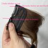 2pcs 100% Human Hair 10 inch Short Thick Hairpieces Adding Extra Hair Volume Clip in Hair Extensions for Thinning Hair Women and Men 2 packs Lot (10 inch, Brown) view 4