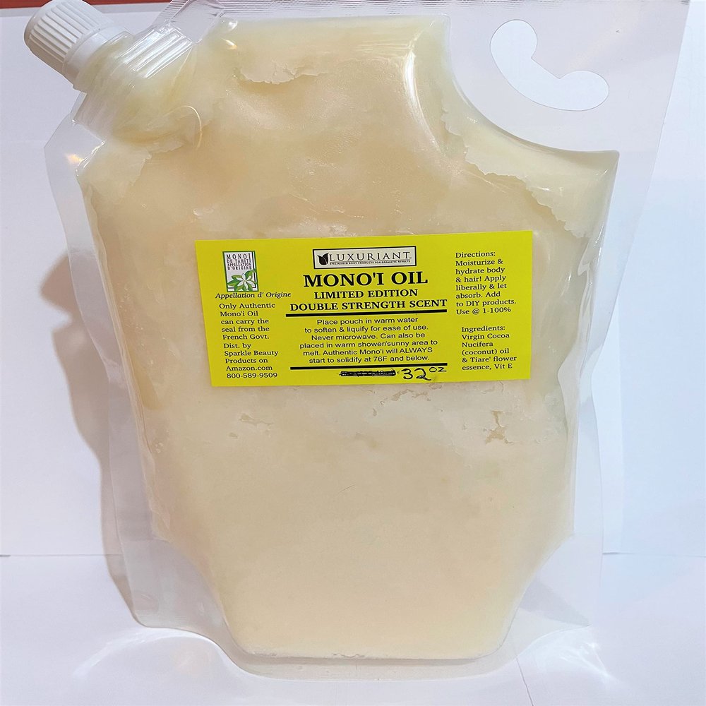 Luxuriant-Sparkle Beauty Products Mono'i de Tahiti'- Double Tiare' Scent-100% Natural-LIMITED EDITION 2 sizes (32 oz)