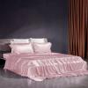 Silk Satin Sheet Set 4pc Sheet with 12 Deep Pocket,One Silk Satin Travel Sheet Free - Extra Soft - Breathable & Cooling - Wrinkle Free - Comfy- Bed Sheets -(Cal Queen Egg Plant) view 3