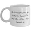 Brilliant Grandma, All Grandchildren Are Brilliant, Beautiful, And Take After Their Grandma, Grandma 11oz 15oz Mug From Granddaughter view 1